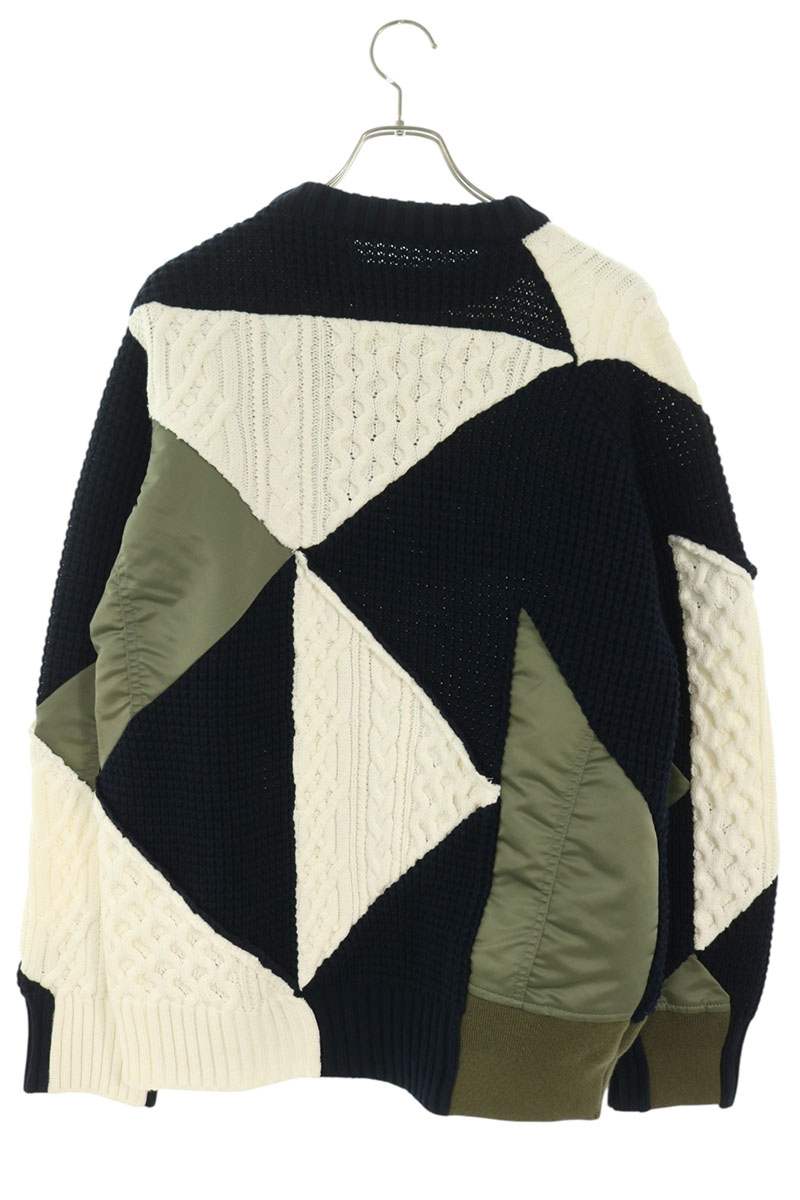 Sacai Mixed Material Knit Multi-Color Size 2