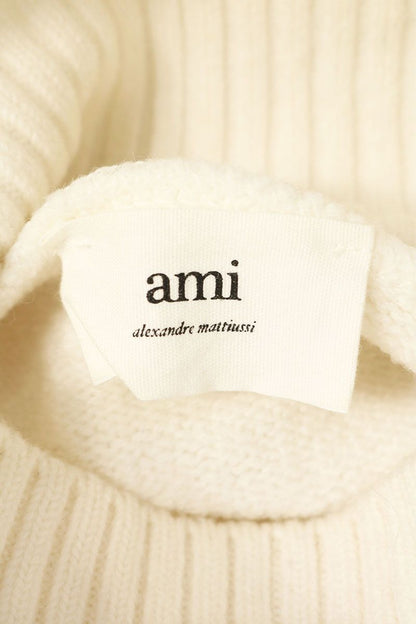 AMI Alexandre Mattiussi A Heart Logo Knit White/Red Size M