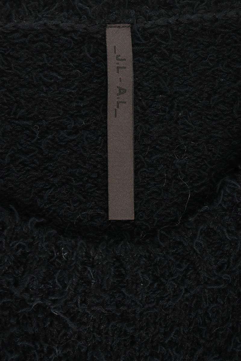 J.L-A.L Black Mohair Blend Knit Sweater Size L
