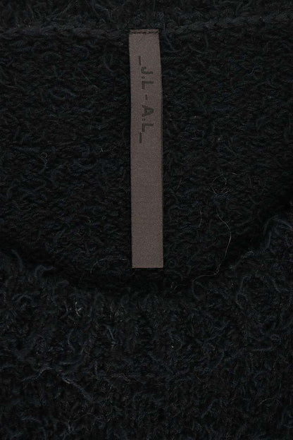 J.L-A.L Black Mohair Blend Knit Sweater Size L