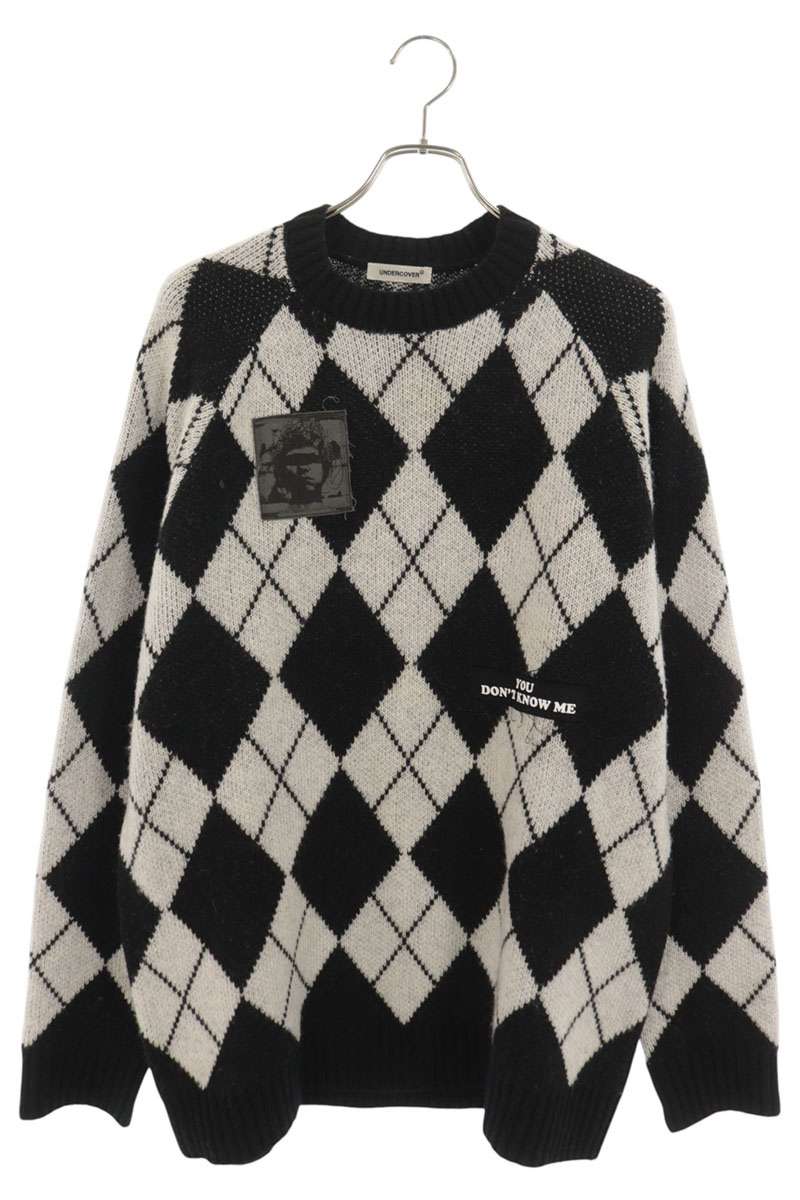 UNDERCOVER Argyle Print Wool Knit Multi Size 4