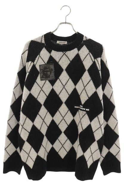 UNDERCOVER Argyle Print Wool Knit Multi Size 4