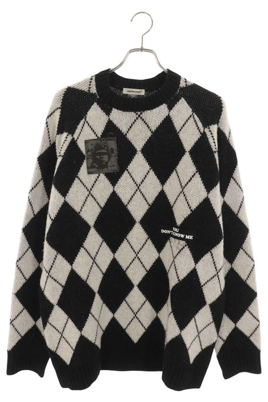 UNDERCOVER Argyle Print Wool Knit Multi Size 4