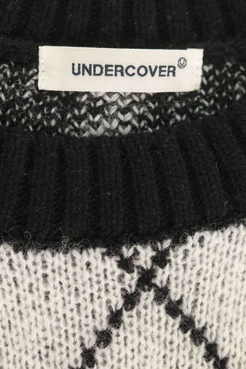 UNDERCOVER Argyle Print Wool Knit Multi Size 4