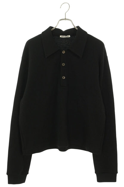 OUR LEGACY Black Box Fit Wool Blend Knit Polo Size 50
