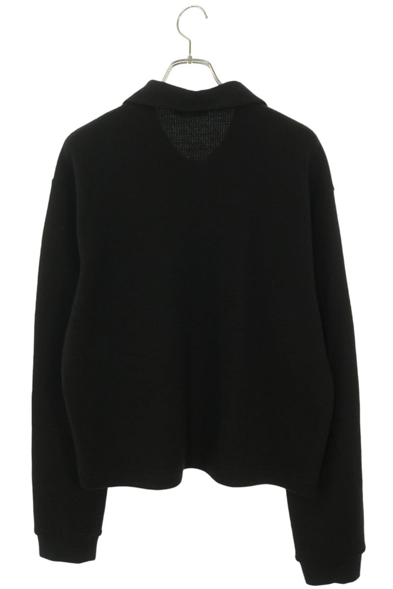 OUR LEGACY Black Box Fit Wool Blend Knit Polo Size 50