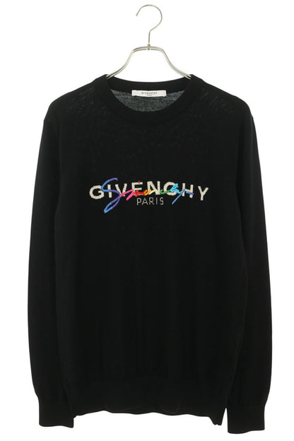 GIVENCHY Signature Logo Wool Knit Black Size L