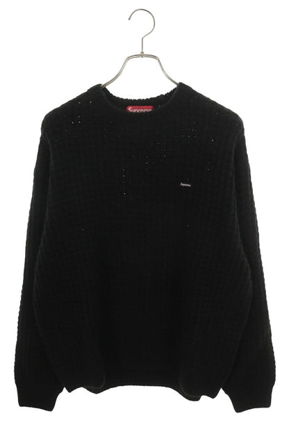 SUPREME 25AW Small Box Waffle Sweater Black Size L