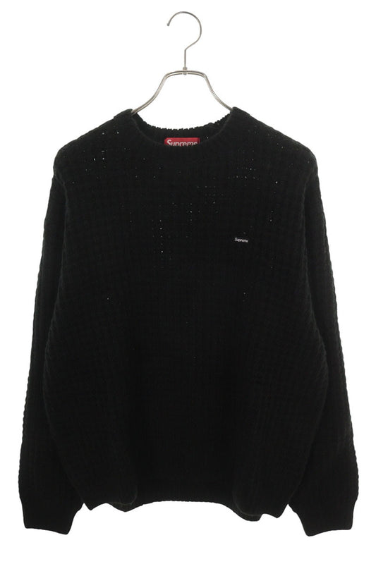 SUPREME 25AW Small Box Waffle Sweater Black Size L