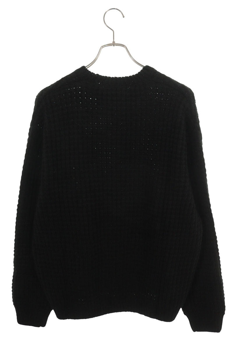 SUPREME 25AW Small Box Waffle Sweater Black Size L