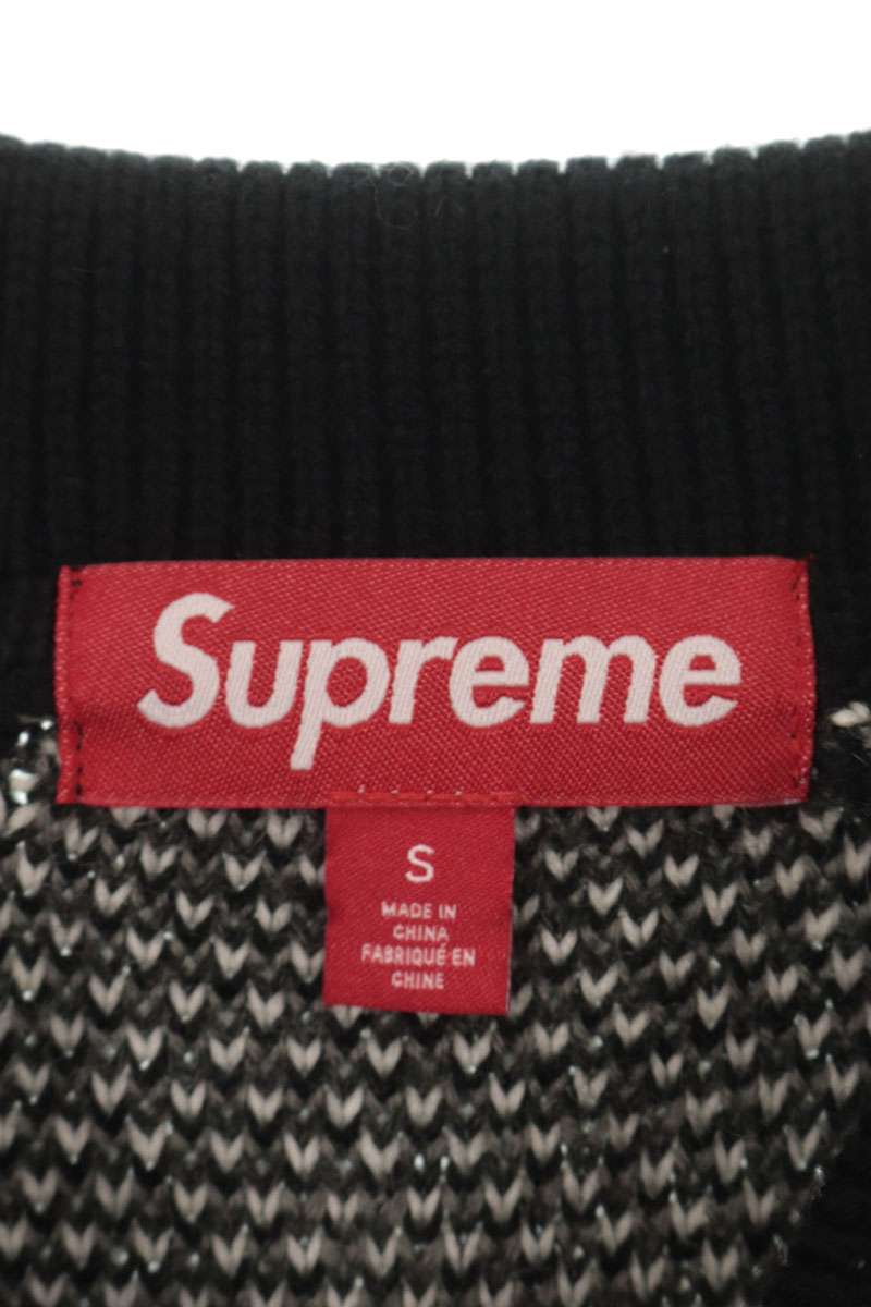 SUPREME 25AW Small Box Polo Sweater Black Gray Size S