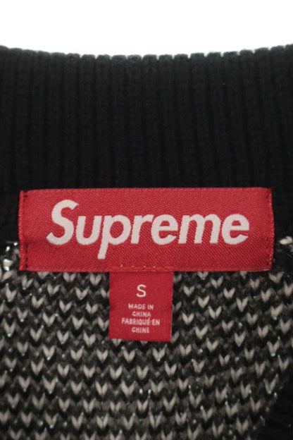 SUPREME 25AW Small Box Polo Sweater Black Gray Size S