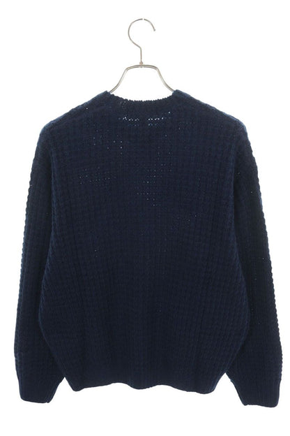 SUPREME 25AW Small Box Waffle Sweater Navy Size M
