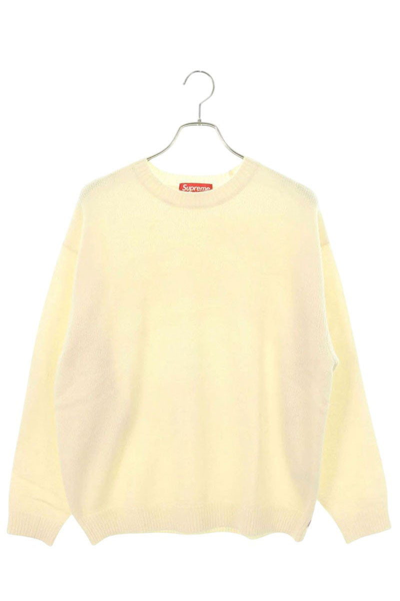 SUPREME 25AW Angora Script Sweater Off-White Size L