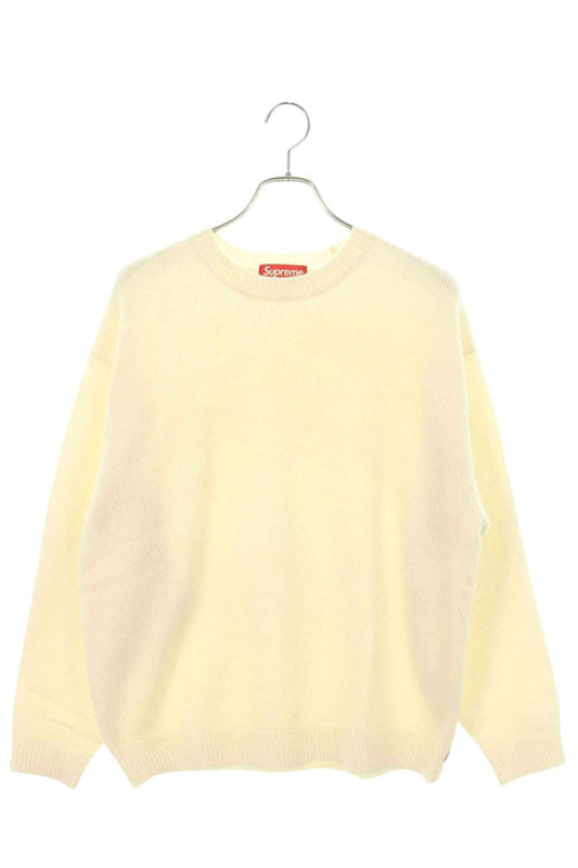 SUPREME 25AW Angora Script Sweater Off-White Size L