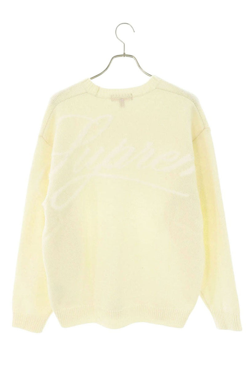 SUPREME 25AW Angora Script Sweater Off-White Size L
