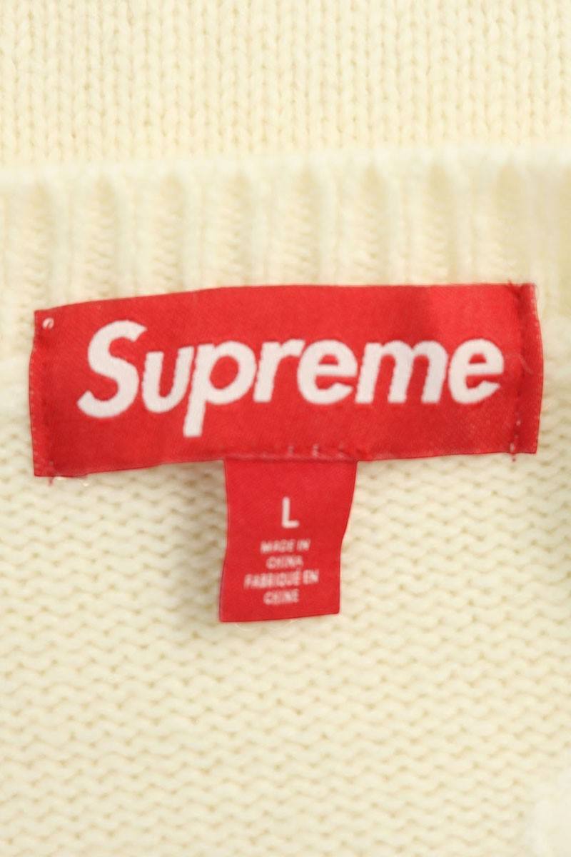 SUPREME 25AW Angora Script Sweater Off-White Size L