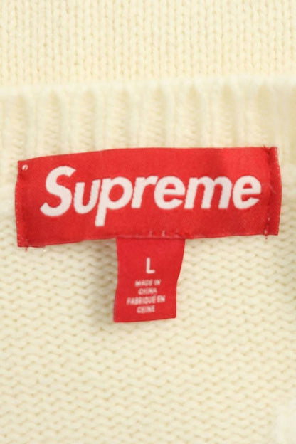 SUPREME 25AW Angora Script Sweater Off-White Size L