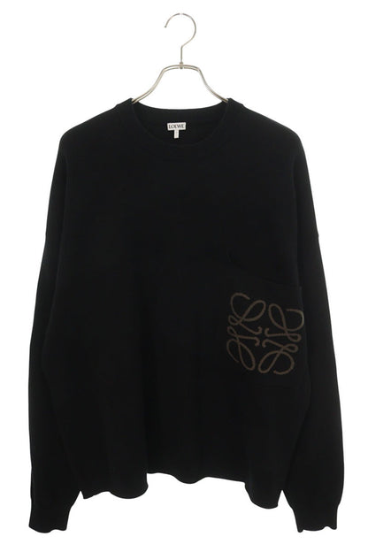 LOEWE Anagram Pocket Crewneck Knit Black Size M