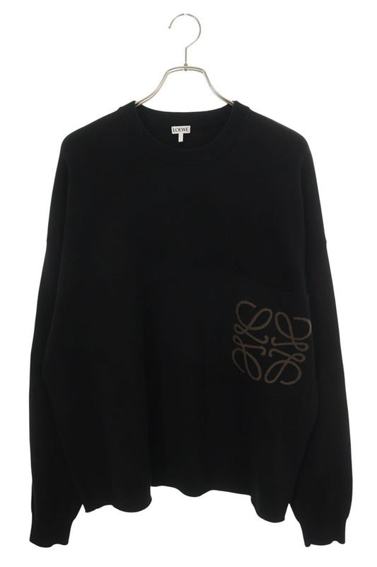 LOEWE Anagram Pocket Crewneck Knit Black Size M