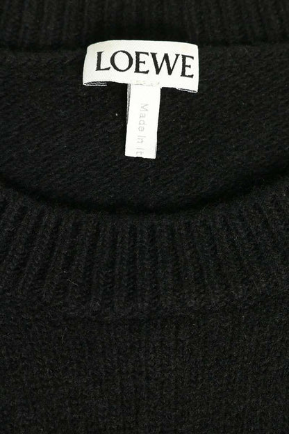 LOEWE Anagram Embroidered Wool Knit Black Size XS
