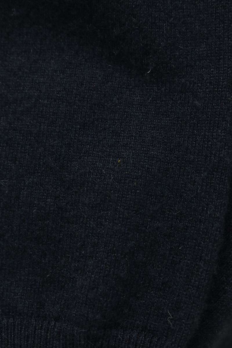 HERMES Maille Medor Brode Cashmere Knit Navy Gray Size XS