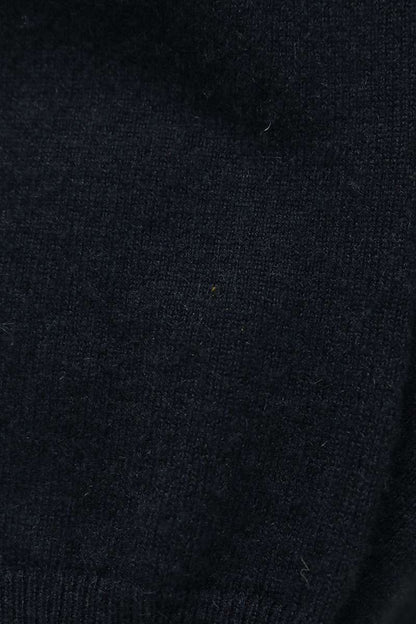 HERMES Maille Medor Brode Cashmere Knit Navy Gray Size XS