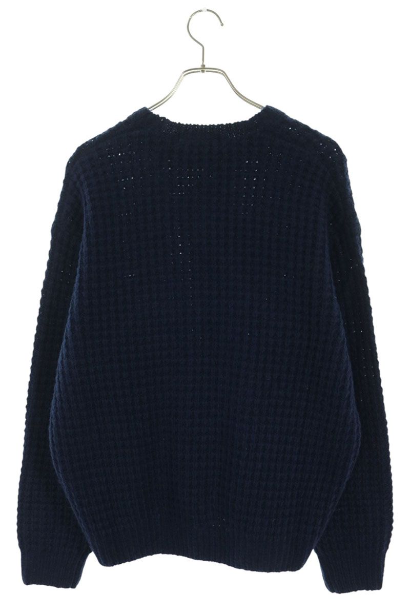 SUPREME 25AW Small Box Logo Waffle Knit Navy Size M