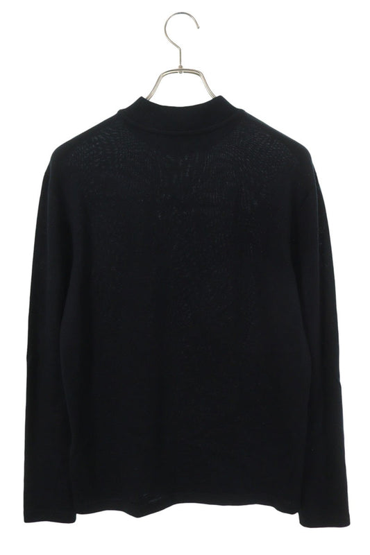 LOUISVUITTON 23SS Logo Embroidered Wool Knit Black Size S