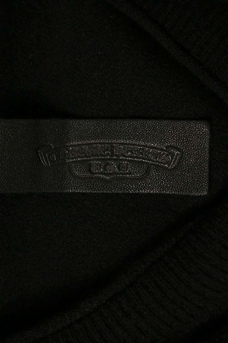 Chrome Hearts Sleeve Cross Patch Cashmere Knit Black Size S