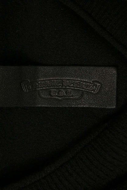 Chrome Hearts Sleeve Cross Patch Cashmere Knit Black Size S