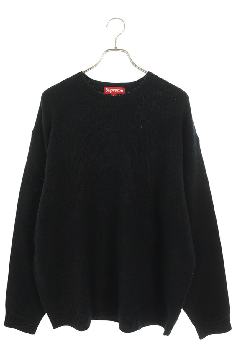SUPREME 25AW Angora Script Logo Sweater Black Size XL