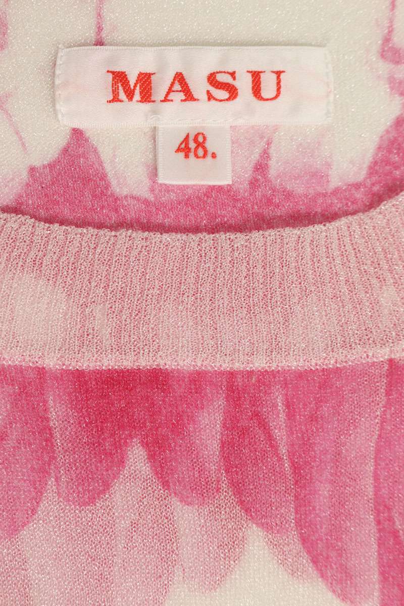 MASU Clear Angel Wing Nylon Knit White Size 48
