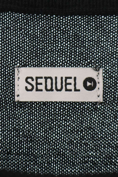 SEQUEL 25AW Logo Print Cotton Knit Sweater Black Size XL
