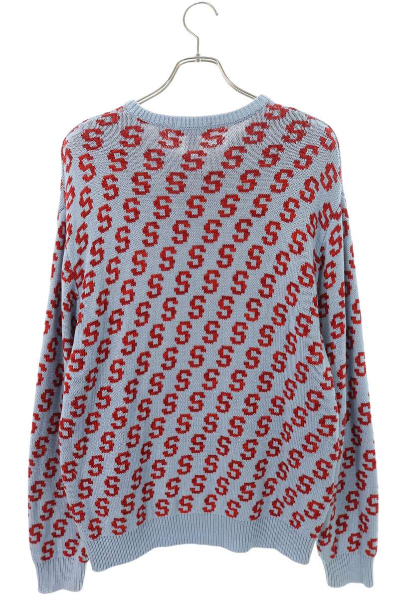 SUPREME SS21 S Repeat Jacquard Crewneck Sweater Size L