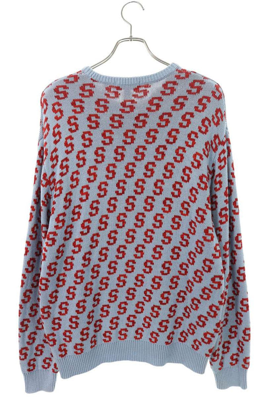 SUPREME SS21 S Repeat Jacquard Crewneck Sweater Size L