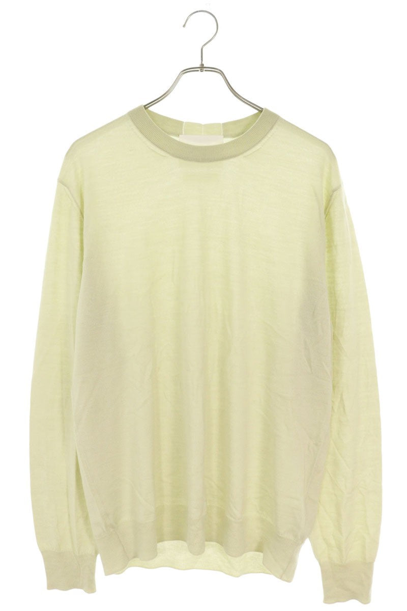 JILSANDER 25AW Wool Crewneck Knit Light Green Size 48