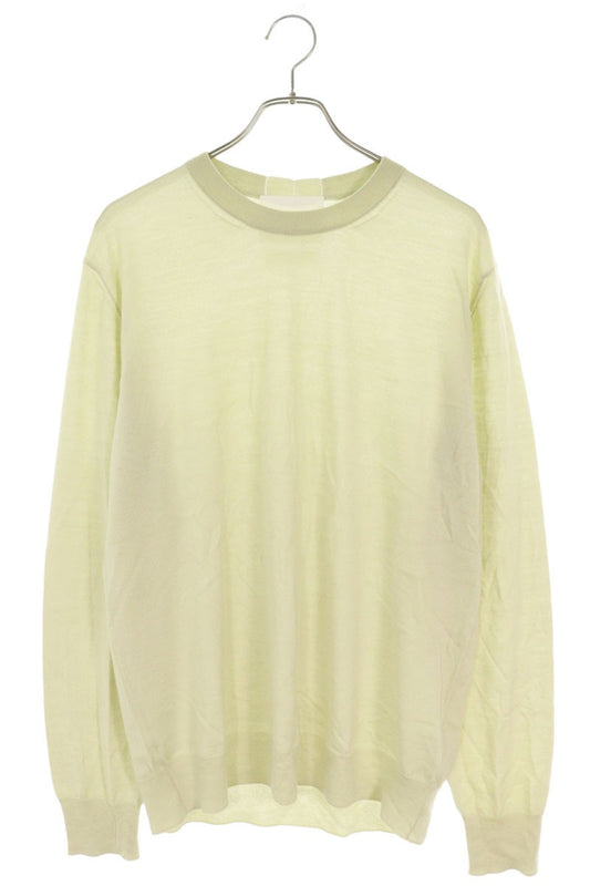 JILSANDER 25AW Wool Crewneck Knit Light Green Size 48