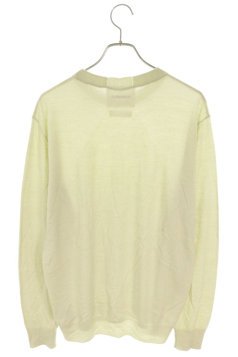 JILSANDER 25AW Wool Crewneck Knit Light Green Size 48