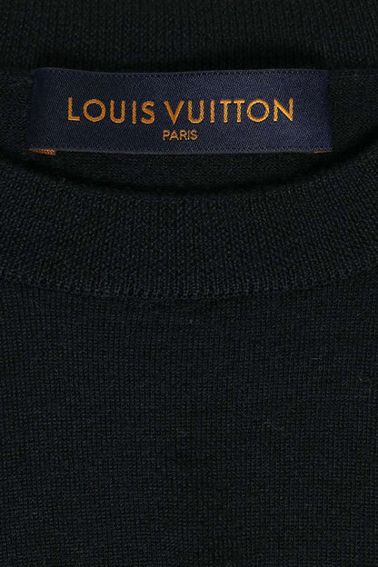 LOUISVUITTON 22SS Damier Patch Crewneck Knit Size S