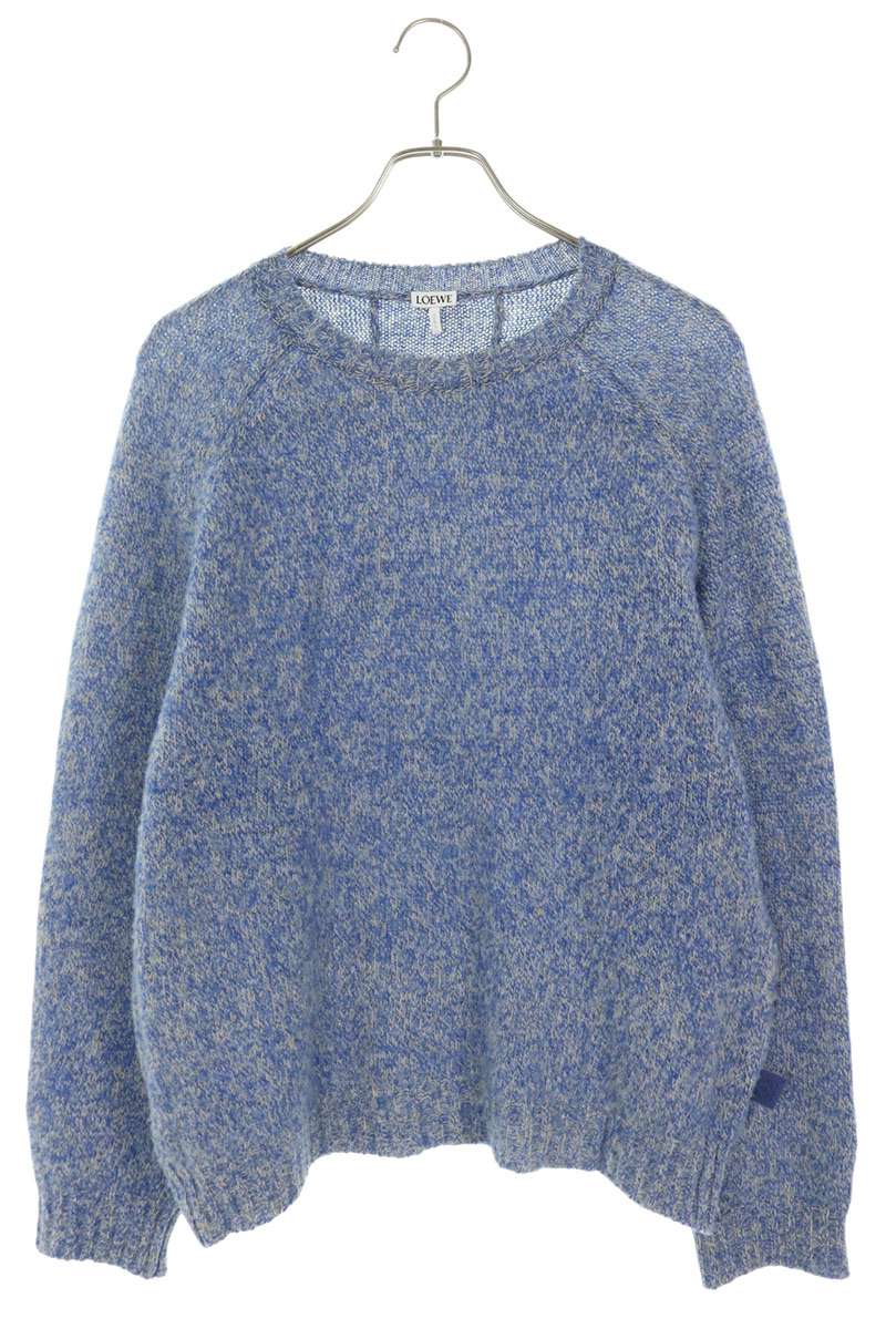 LOEWE Anagram Patch Crewneck Wool Knit Sweater Size M