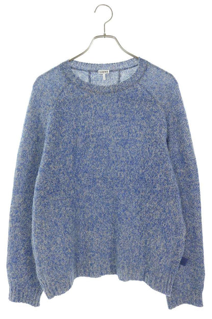 LOEWE Anagram Patch Crewneck Wool Knit Sweater Size M