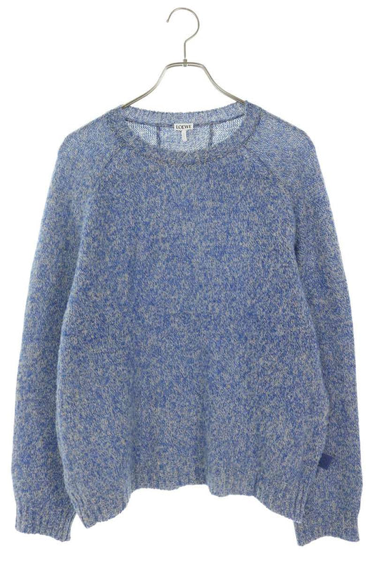LOEWE Anagram Patch Crewneck Wool Knit Sweater Size M