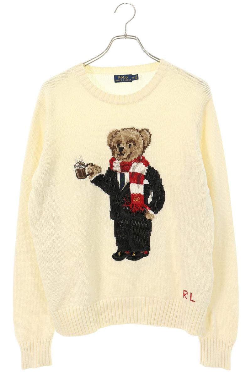 Polo Ralph Lauren Polo Bear Knit Sweater White Size M