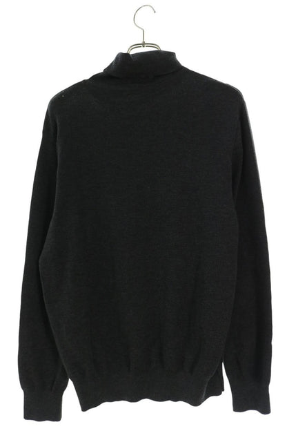 MAISON KITSUNE Wool Embroidered Patch Knit Gray Size XL