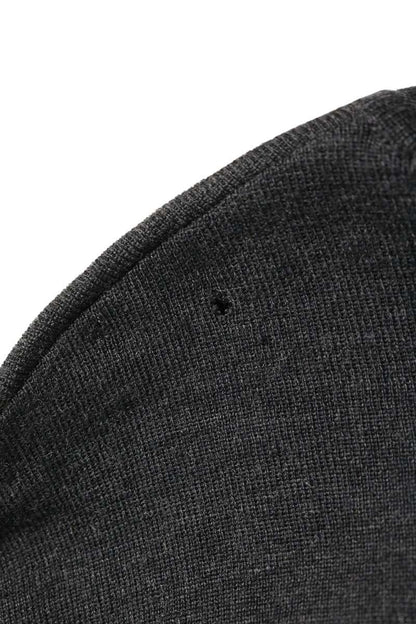 MAISON KITSUNE Wool Embroidered Patch Knit Gray Size XL