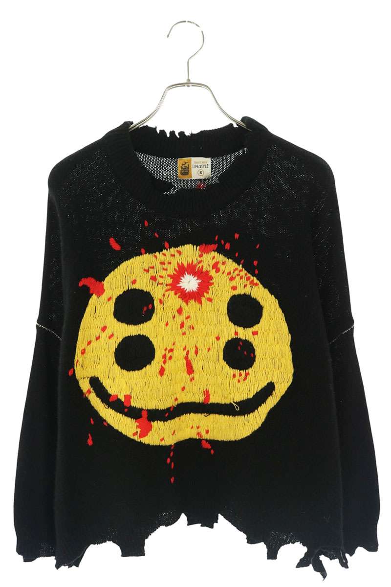 SAINT MICHAEL x CPFM Smile Embroidery Knit Black Size S