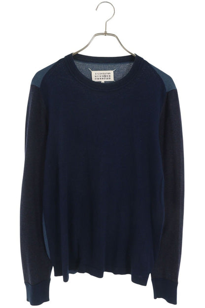 Maison Margiela Navy Panel Knit Sweater Size M