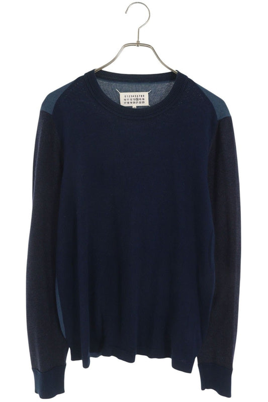 Maison Margiela Navy Panel Knit Sweater Size M