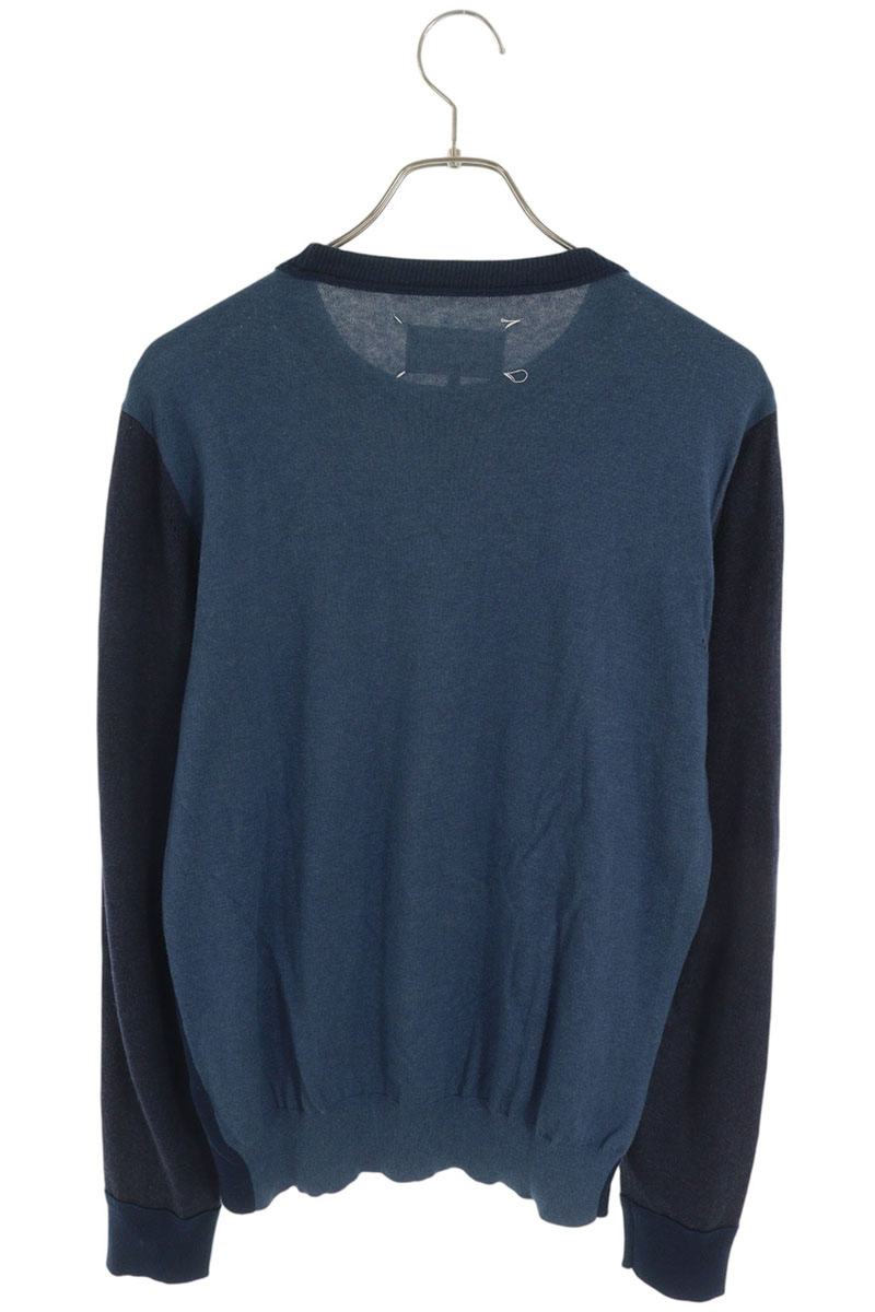Maison Margiela Navy Panel Knit Sweater Size M